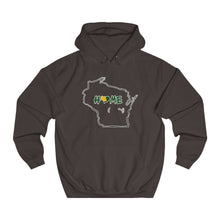 Men's or Women's College Hoodie - Wisconsin - Home Heart