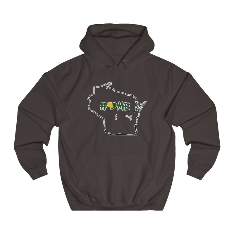 Men's or Women's College Hoodie - Wisconsin - Home Heart