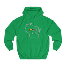 Men's or Women's College Hoodie - Wisconsin - Home Heart