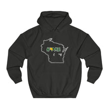 Men's or Women's College Hoodie - Wisconsin - Home Heart