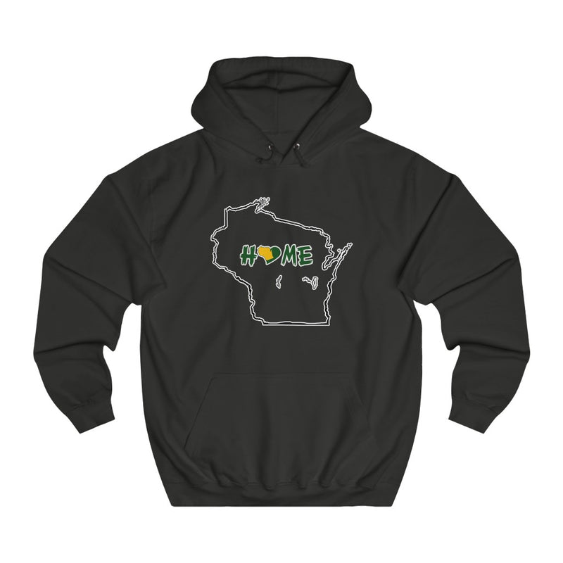 Men's or Women's College Hoodie - Wisconsin - Home Heart