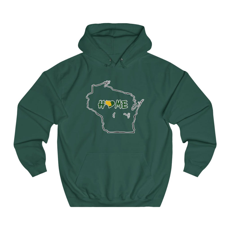 Men's or Women's College Hoodie - Wisconsin - Home Heart