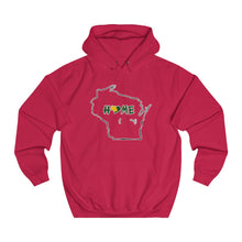Men's or Women's College Hoodie - Wisconsin - Home Heart