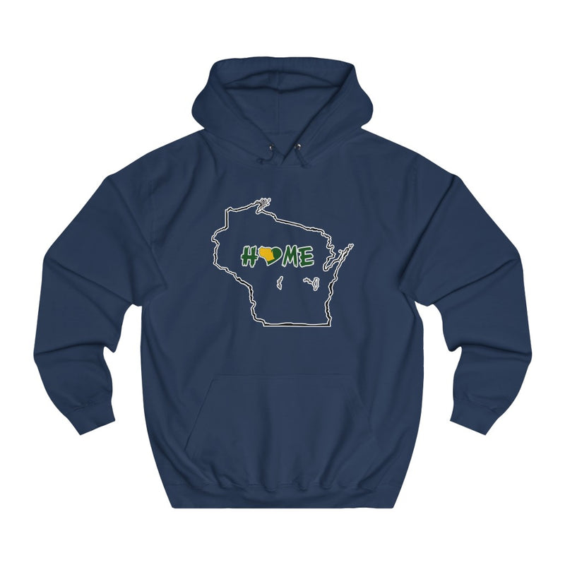 Men's or Women's College Hoodie - Wisconsin - Home Heart