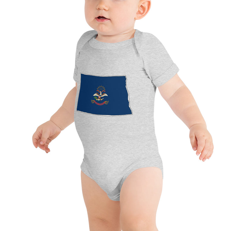 Baby Onesie - North Dakota - State Flag