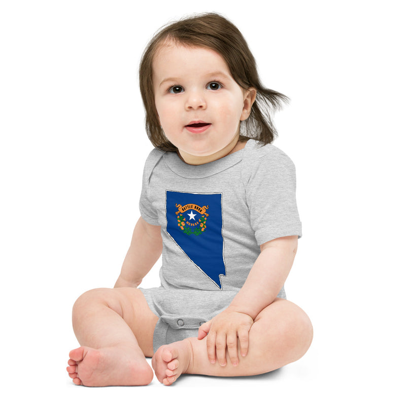 Baby's Onesie - Nevada - State Flag