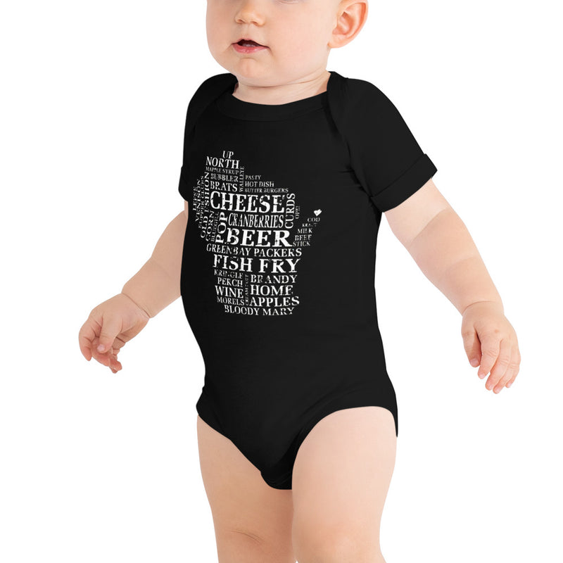 Baby onesie - Wisconsin - Words