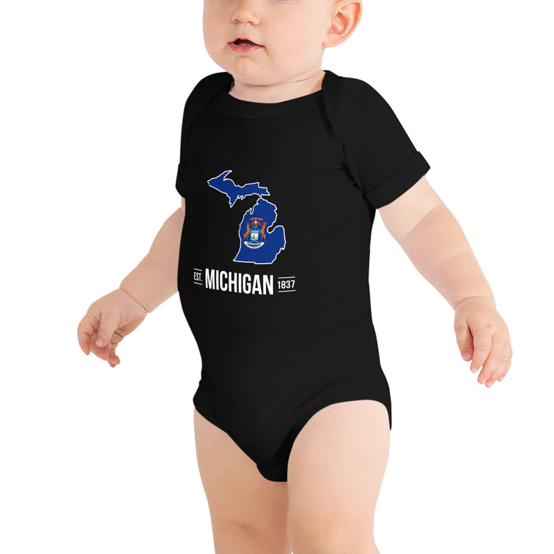 Baby's Onesie - Michigan - State Flag