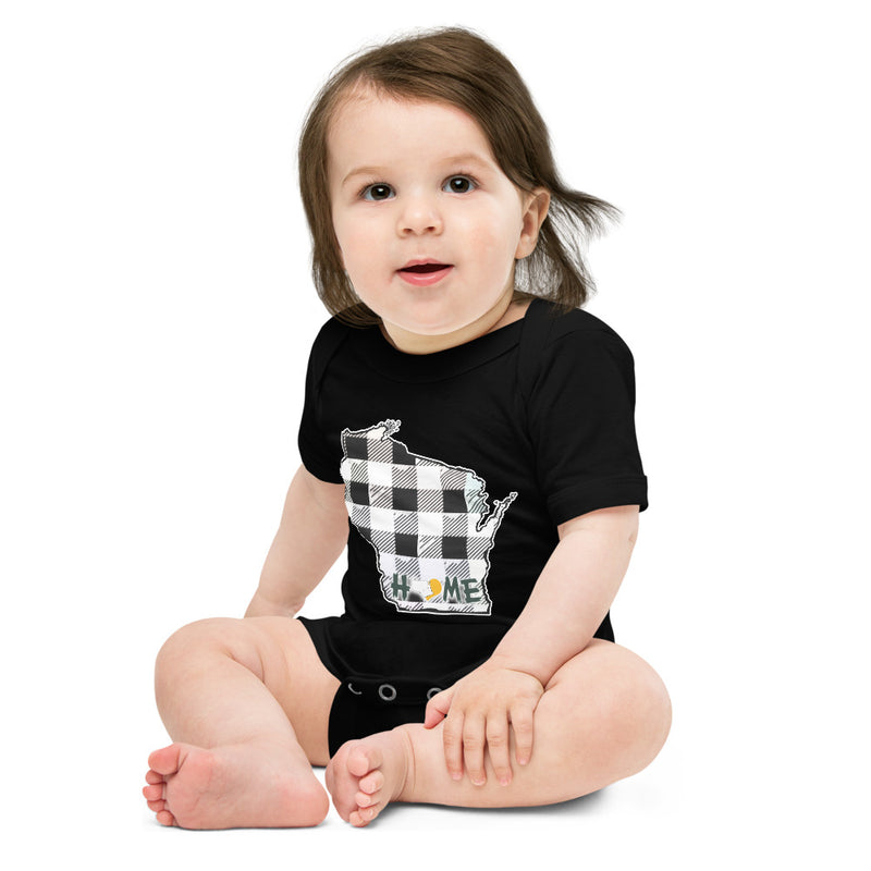 Baby's Onesie - Wisconsin - Heart Home Pro