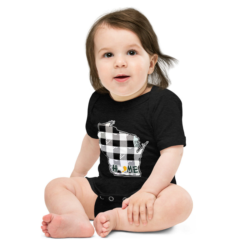 Baby's Onesie - Wisconsin - Heart Home Pro
