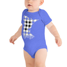Baby short sleeve one piece - Minnesota - Tartan Plaid