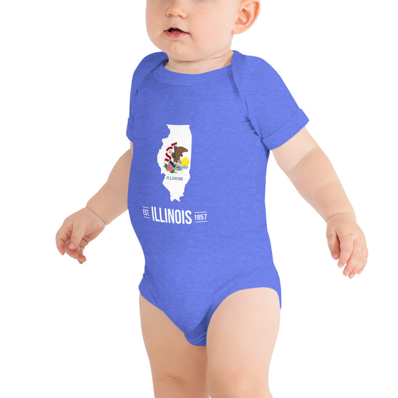 Baby's Onesie - Illinois - State Flag
