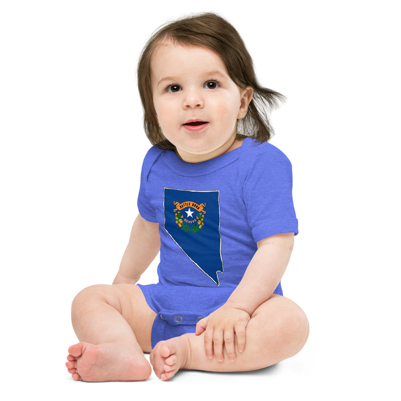 Baby's Onesie - Nevada - State Flag