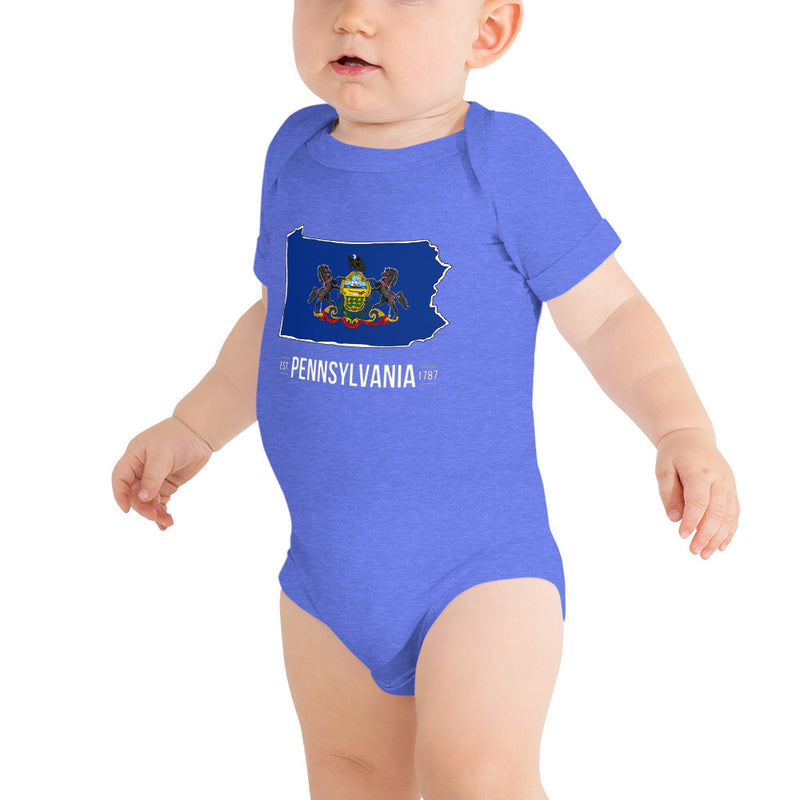 Baby's Onesie - Pennsylvania - State Flag