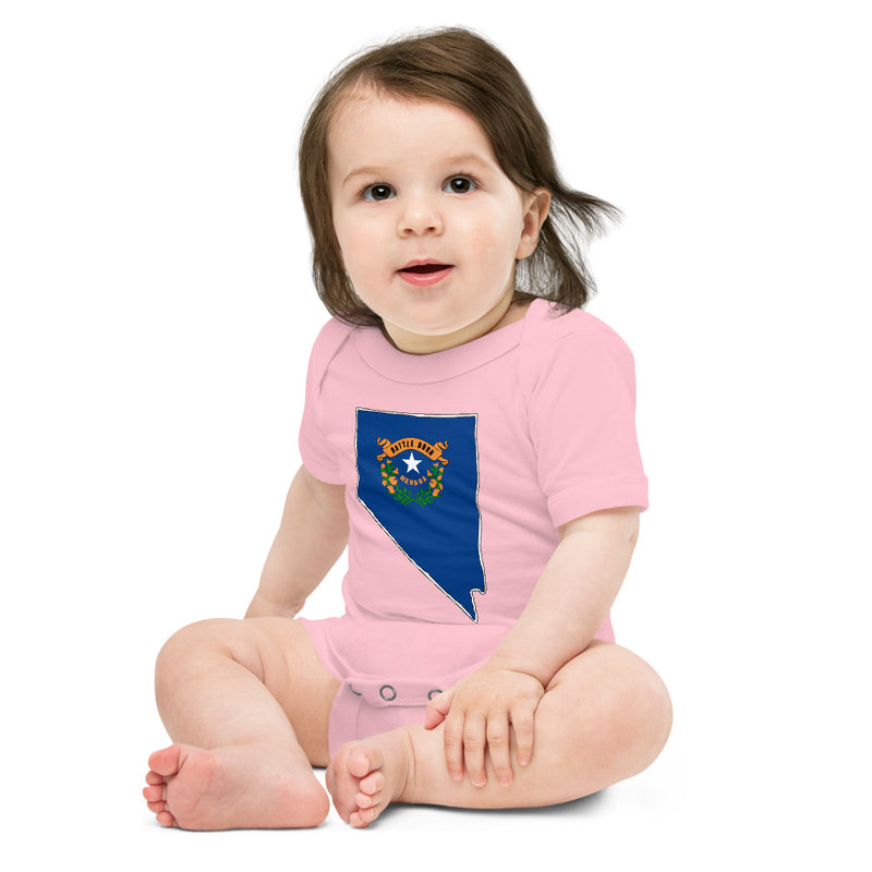 Baby's Onesie - Nevada - State Flag