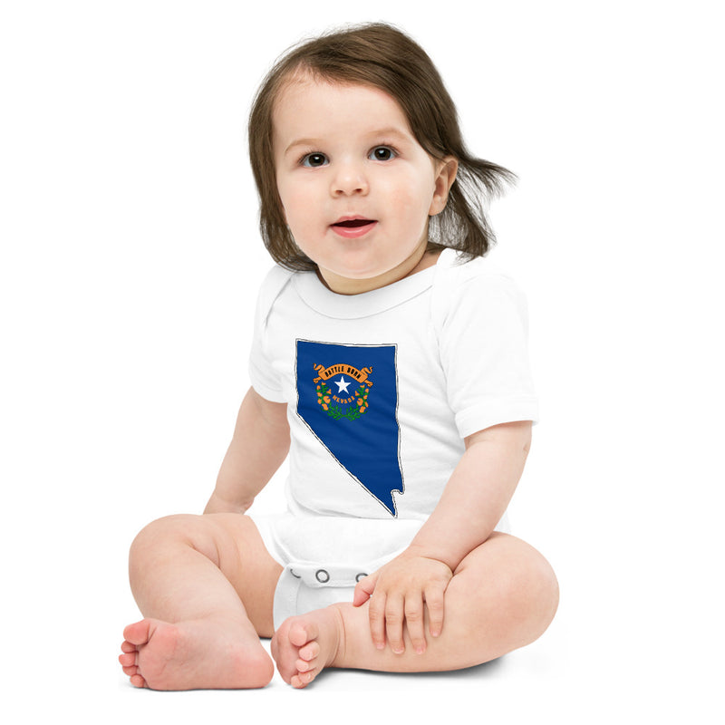Baby's Onesie - Nevada - State Flag
