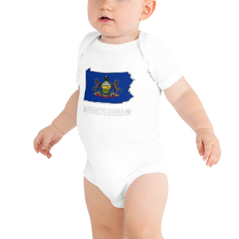 Baby's Onesie - Pennsylvania - State Flag