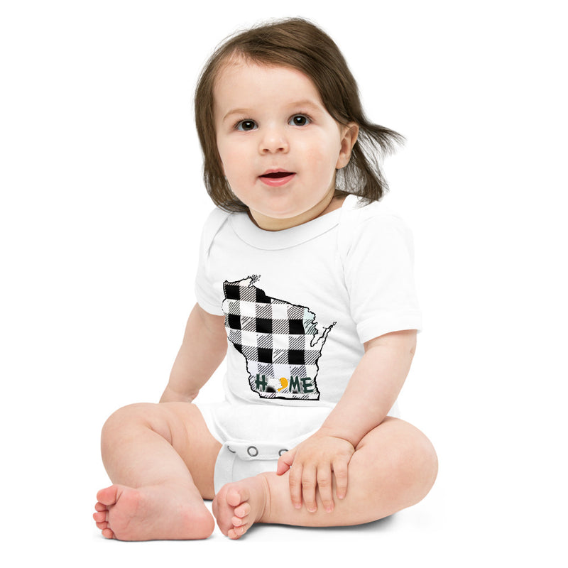 Baby's Onesie - Wisconsin - Heart Home Pro