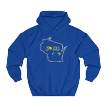 Men's or Women's College Hoodie - Wisconsin - Home Heart