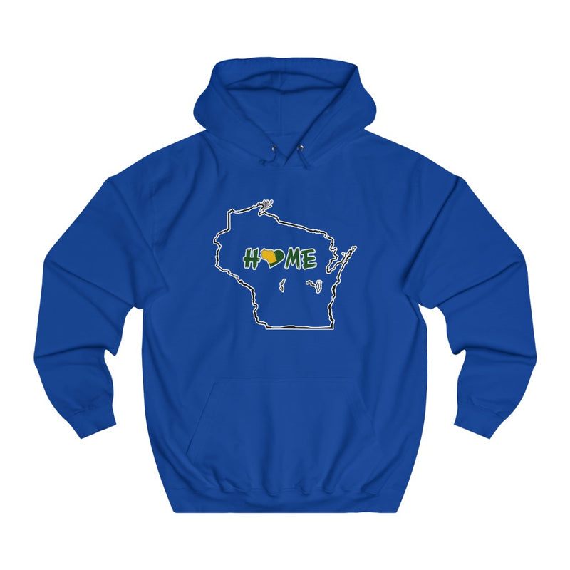 Men's or Women's College Hoodie - Wisconsin - Home Heart