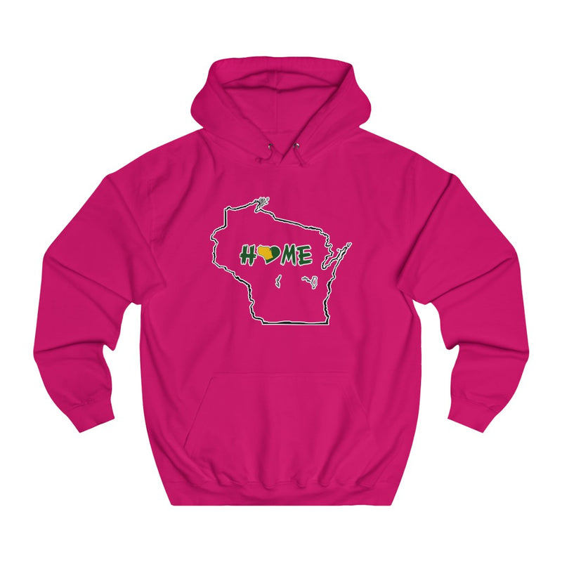 Men's or Women's College Hoodie - Wisconsin - Home Heart
