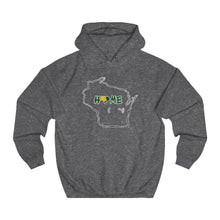 Men's or Women's College Hoodie - Wisconsin - Home Heart