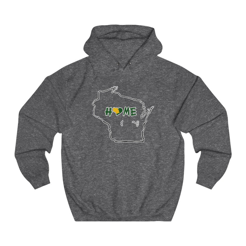 Men's or Women's College Hoodie - Wisconsin - Home Heart
