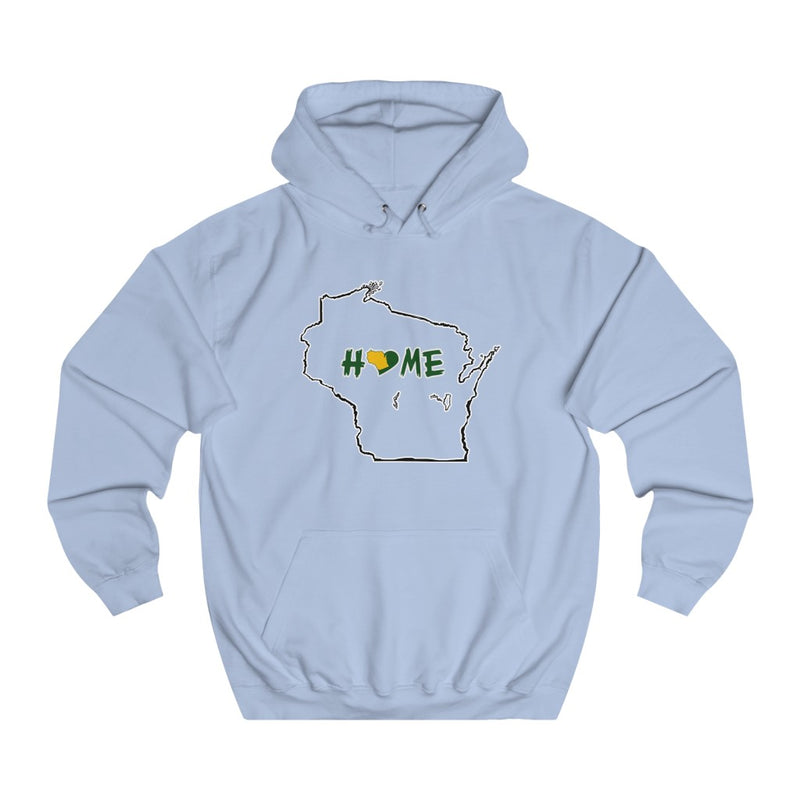 Men's or Women's College Hoodie - Wisconsin - Home Heart