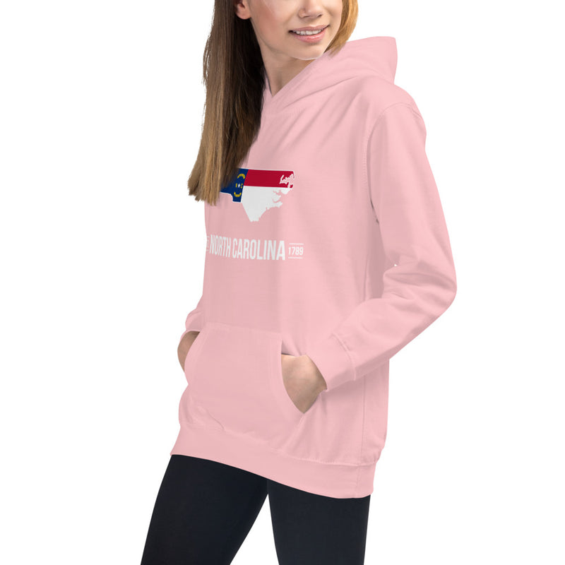 Girl's Hoodie - North Carolina - State Flag