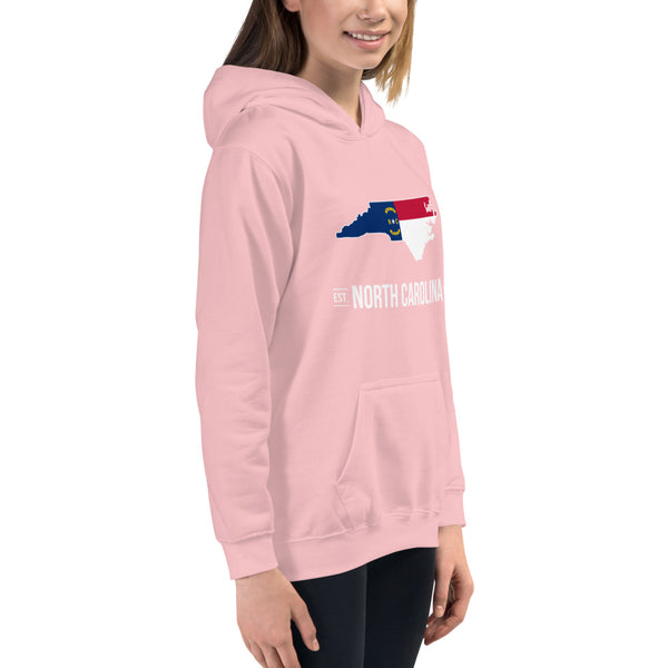 Girl's Hoodie - North Carolina - State Flag