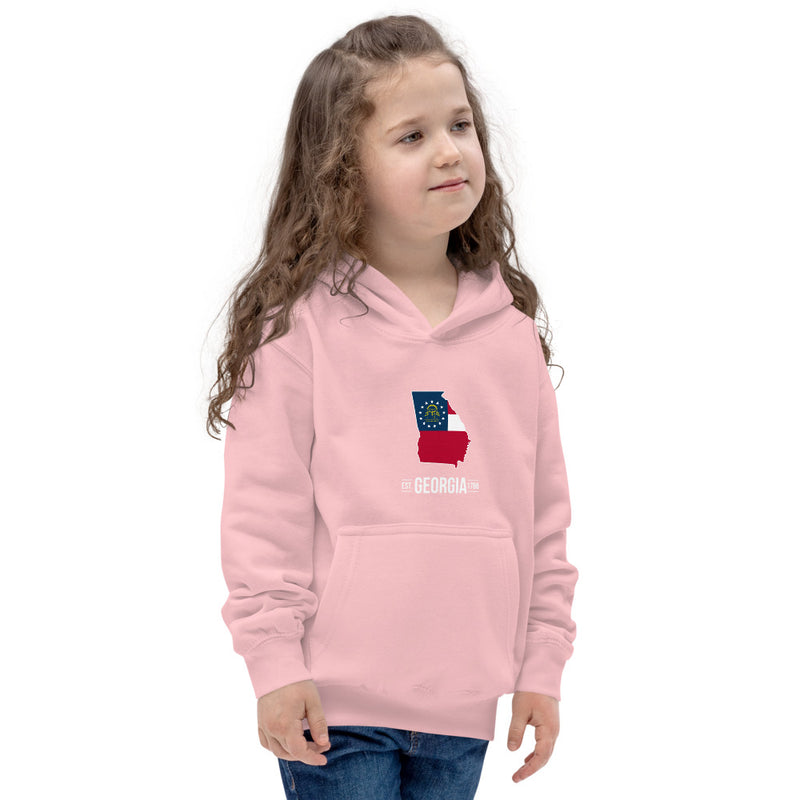 Girl's Hoodie - Georgia - State Flag