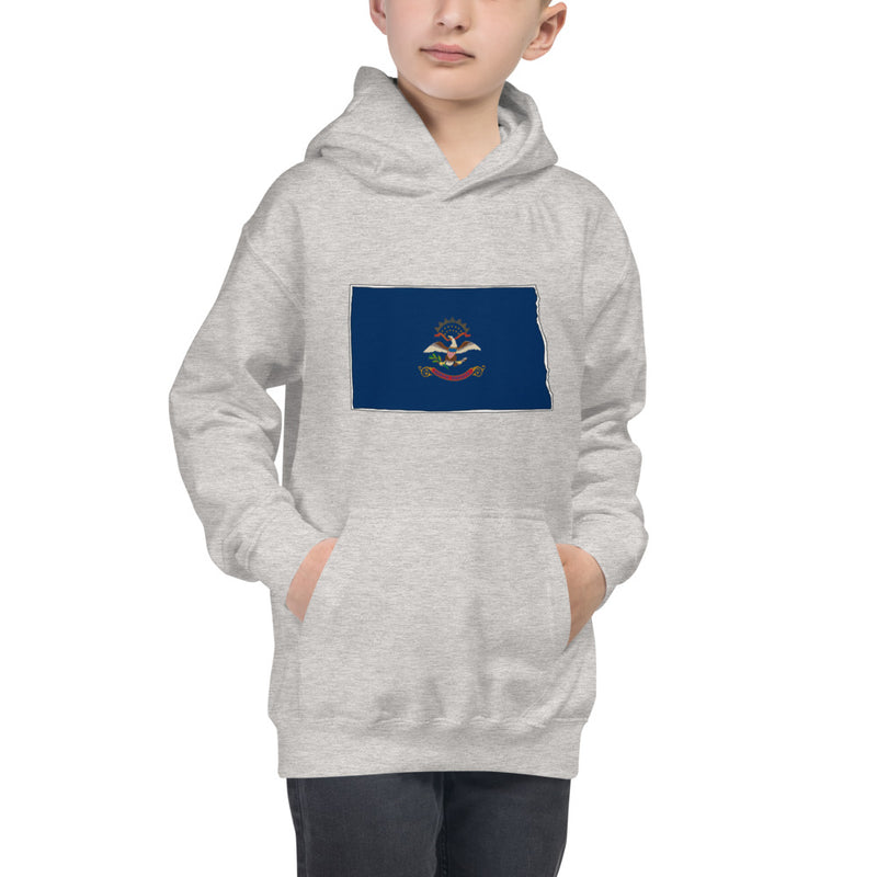 Boy's Hoodie - North Dakota - State Flag