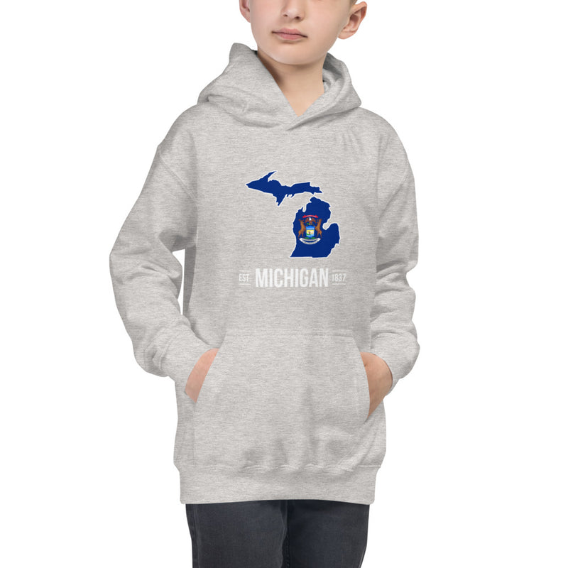 Boy's Hoodie - Michigan - State Flag