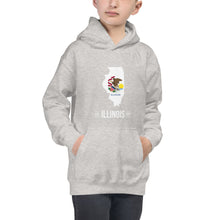 Boy's Hoodie - Illinois - State Flag
