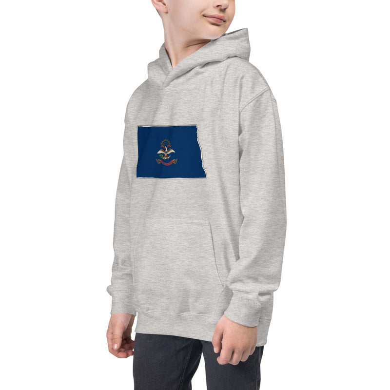 Boy's Hoodie - North Dakota - State Flag
