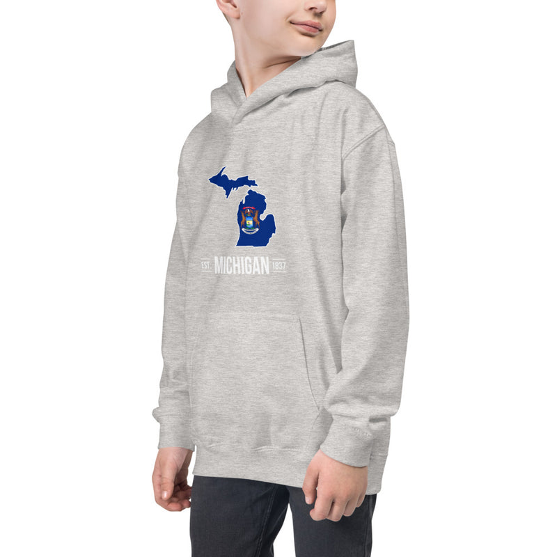Boy's Hoodie - Michigan - State Flag