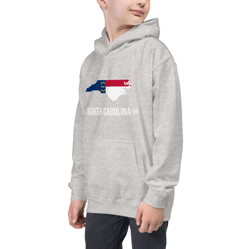 Boy's Hoodie - North Carolina - State Flag