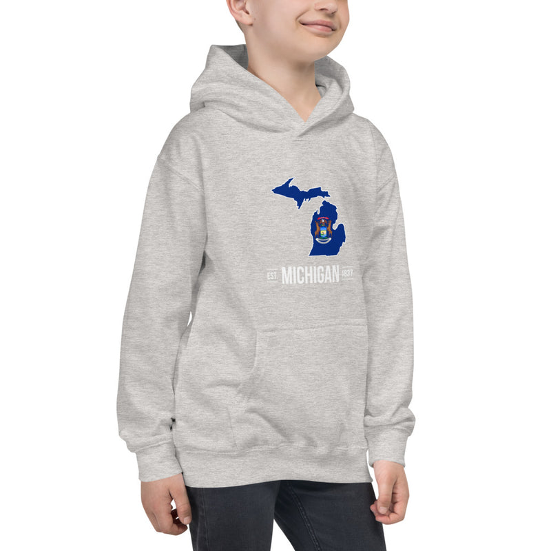 Boy's Hoodie - Michigan - State Flag