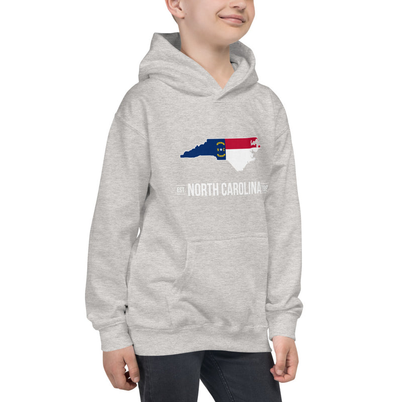 Boy's Hoodie - North Carolina - State Flag