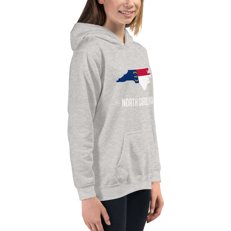 Girl's Hoodie - North Carolina - State Flag