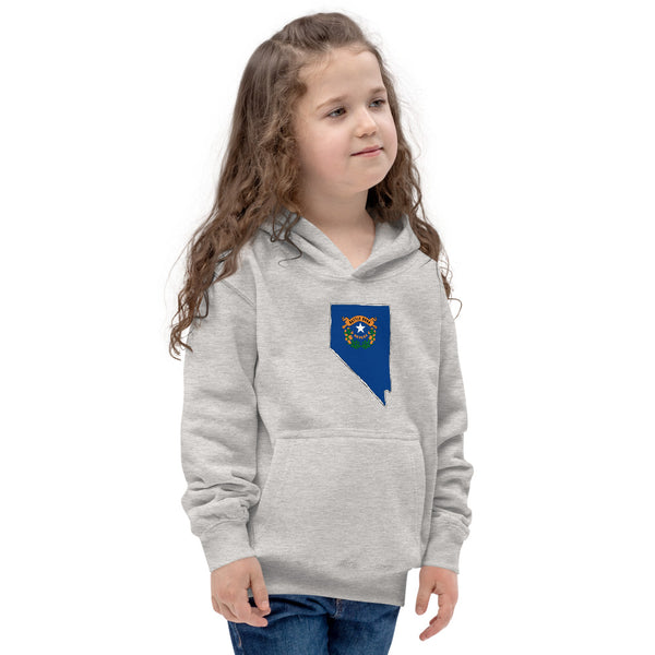 Girl's Hoodie - Nevada - State Flag