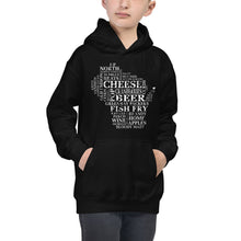Kids Hoodie - Wisconsin - Words