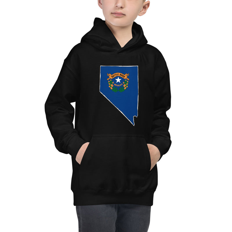 Boy's Hoodie - Nevada - State Flag