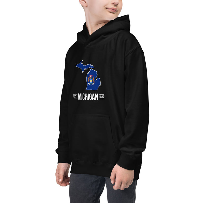 Boy's Hoodie - Michigan - State Flag