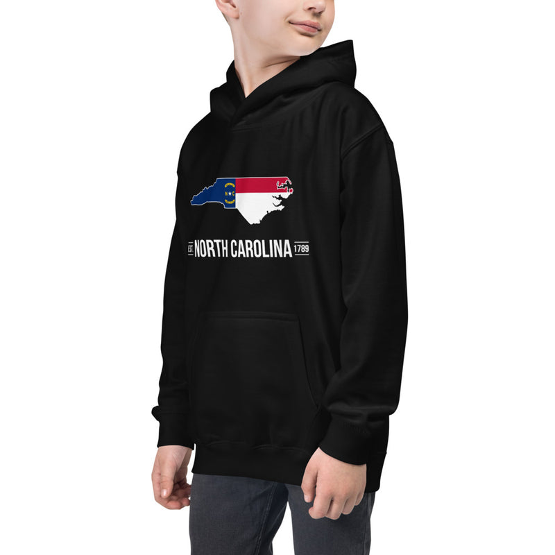 Boy's Hoodie - North Carolina - State Flag