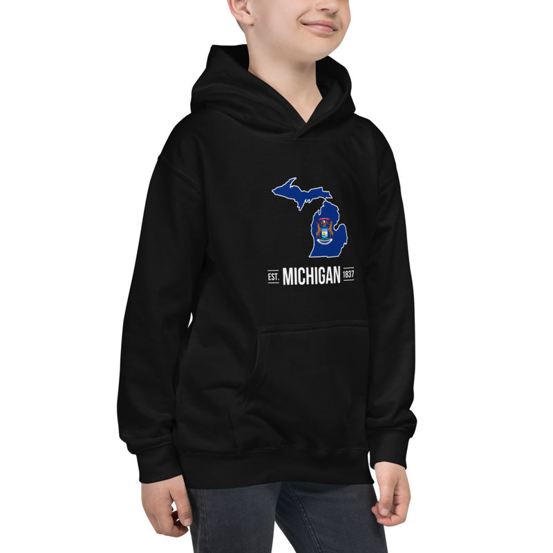 Boy's Hoodie - Michigan - State Flag
