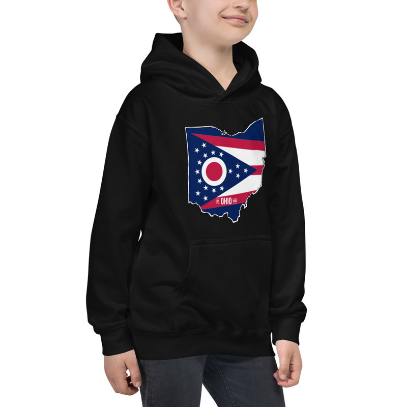 Boy's Hoodie - Ohio - State Flag