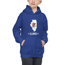 Boy's Hoodie - Illinois - State Flag
