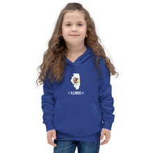 Girl's Hoodie - Illinois - State Flag
