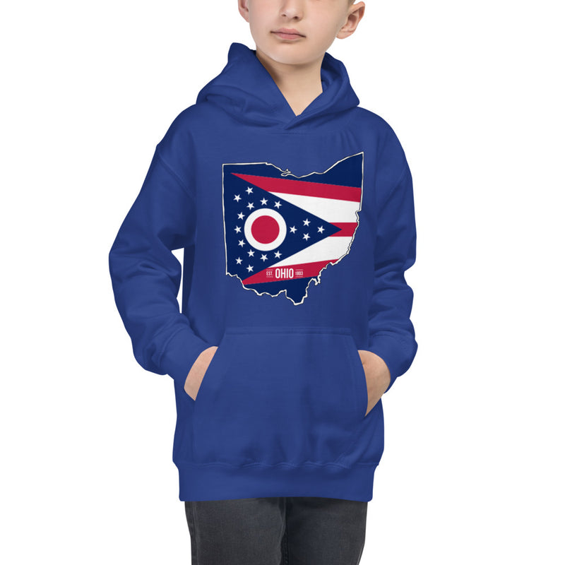 Boy's Hoodie - Ohio - State Flag